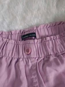 Lavender High-Waisted Shorts