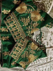 Green Embroidered Blouse