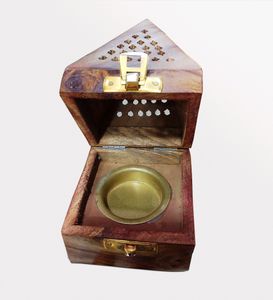 Wooden Incense Sticks Pyramid Box Fragrance Stand