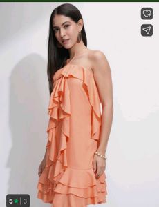 Ruffled Peach Dress