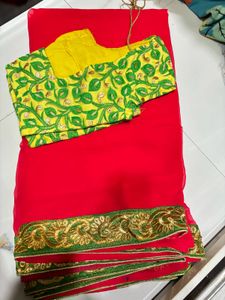 Beautiful Border Lace Saree