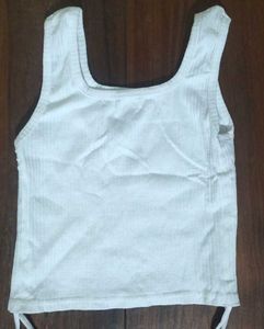 White Tie Tank Top
