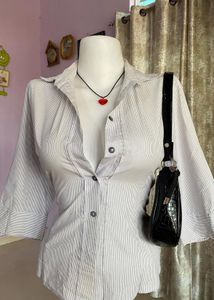 Striped Button-Up Top