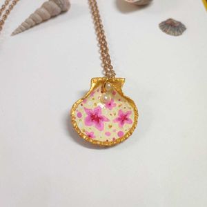 Pink Seashell Necklace ⋆｡𖦹 ˚ 𓇼 ˚｡⋆