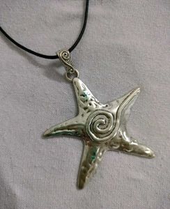 Y2k Swril Star Chain..pendant Is Imported