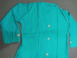 Elegant Green Kurta with Pocket.