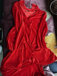 Red Velvet Party Dress