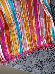 Stripped Chanderi Dupatta