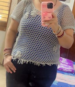 Crochet Knit Top