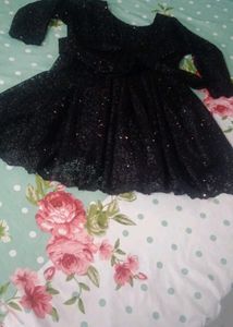 Black Colur Frock Sipppi Work
