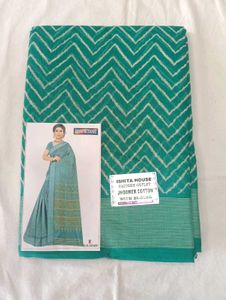 Elegant Green Saree with Blouse