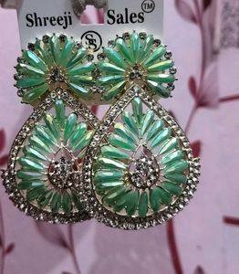 Green Drop Earrings