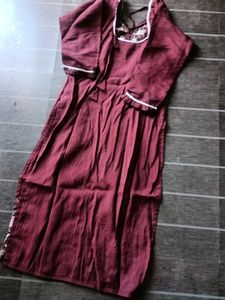 Maroon Embroidered Salwar Suit