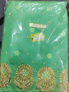 Green Colour Embroidery Suit With Dupatta