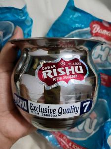 2 New Stainless Steel Lota/Kalash