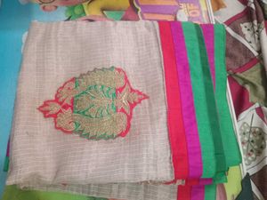 Elegant Green &amp; Gold Paisley Dupatta