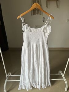 Swiss Dot Corset Ruffled Sleeveless Midi Dress