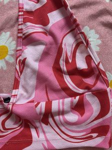 Red &amp; Pink Swirl Halter Top