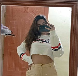 Versatile White Full Sleeves Crop Top.