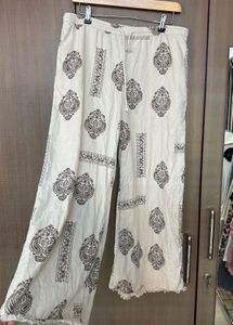 H&amp;M Linen-blend drawstring Trousers L size