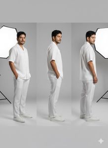 Men's White Shirt &amp; Pant Set