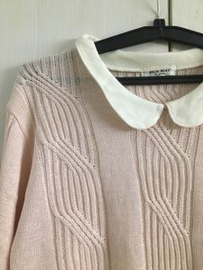 Peter Pan Collar Knit Sweater Romper