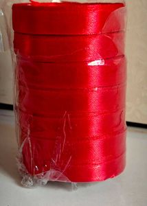 Red Satin Ribbon Rolls