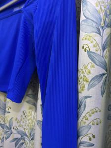 Cobalt Blue Ribbed Top