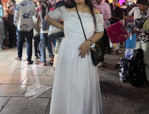Cute And Pretty White Long Gown