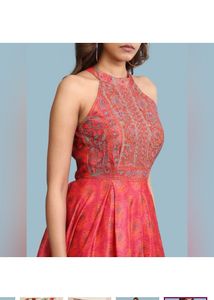 Aarke Ritu kumar Red Floral PrintLong Dress