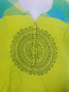 Lime Green Mandala Print Tunic