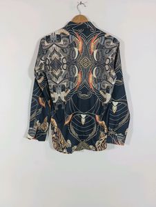 Black Printed Casual Shirt (Men)