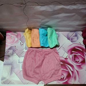 Baby Bloomers & Matching Washcloths Set