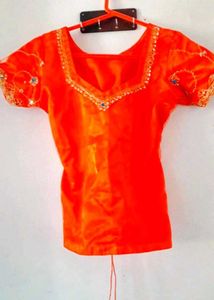 Beautiful Orange Net Lehenga Set