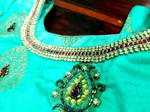 Green Reb Combination Kurti Set