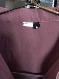Mauve Pink Top With Ruffles