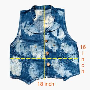 Kids Stylish Denim Jacket – Tie-Dye Look
