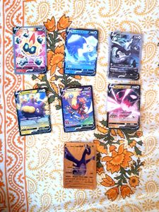 Pokemon Cards Pack Of 6 Card With 1 Gold