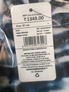 Shein Blue &amp; White Skirt