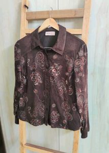 Floral Embroidery Designe Shirt Size-36