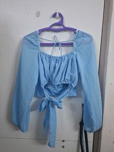 Blue Crop Top