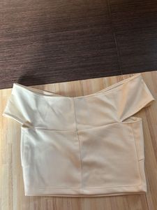 Beige Off-Shoulder Top