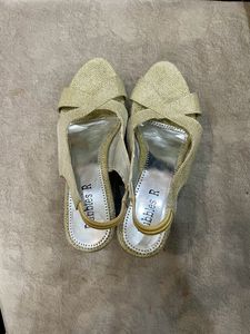 Gold Tone Shimmery Heel