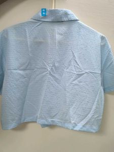 Blue Crop Top Shirt Zudio