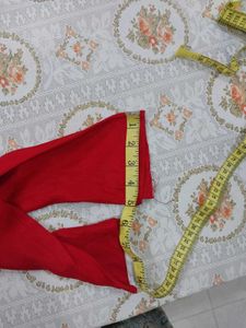Red Embroidered Shirt With Pajami