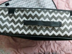 Zig Zag Black And White Organiser Storage Box