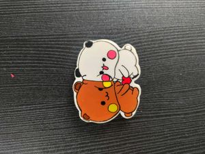 2× Cute Large Dudu Bubu 🤍🤎 Magnets