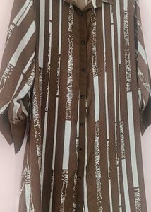 😍SALE😍Brown &amp; White Striped Kurti with Pant Set