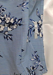 Floral Striped Mini Skirt