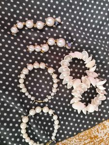 Combo Of 3 Pretty Earring (White Pearl)